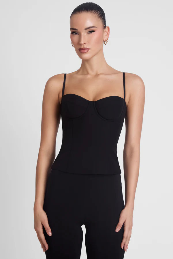 Noir Sculpt Corset Top
