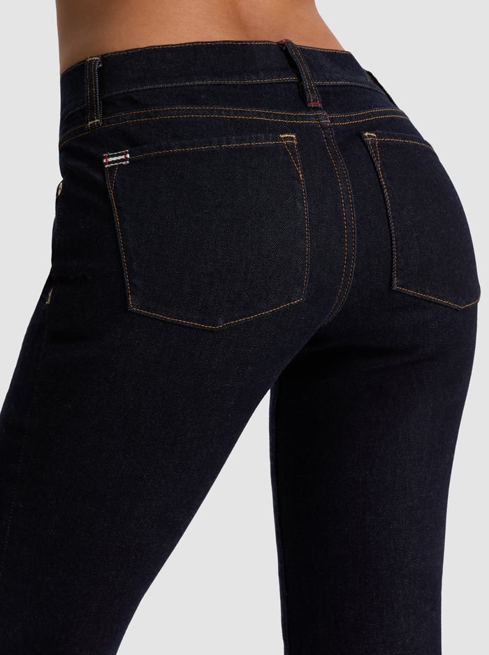 Dark Blue Low-Rise Bootcut Jeans