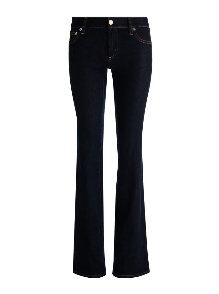 Dark Blue Low-Rise Bootcut Jeans
