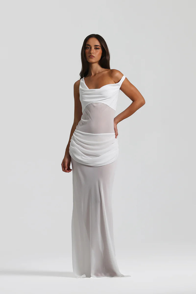 Ivory Drift Maxi Dress