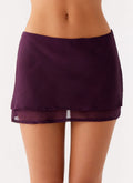 Amethyst Breeze Layered Chiffon Mini Skirt