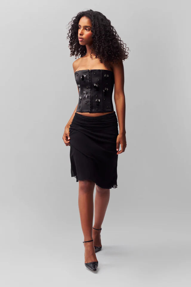 Midnight Crystal Corset Top