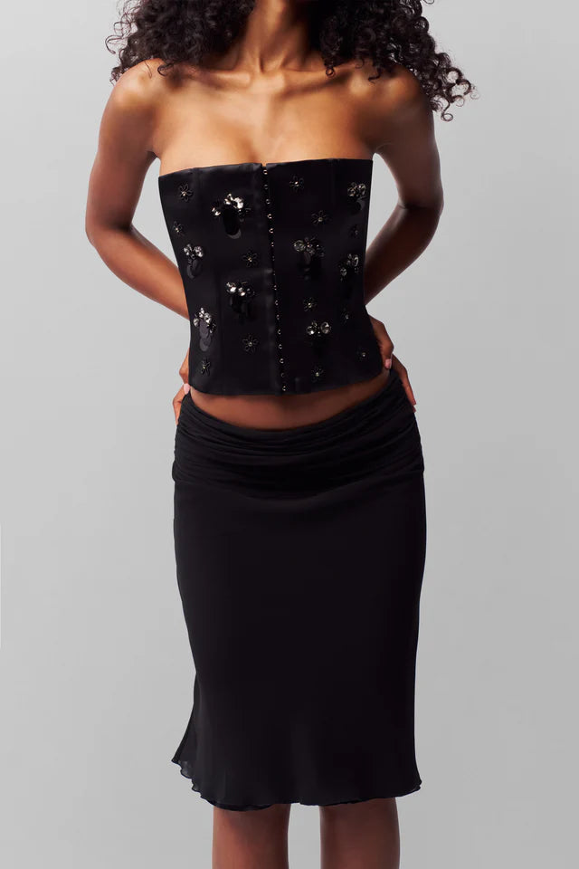 Midnight Crystal Corset Top