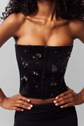 Midnight Crystal Corset Top