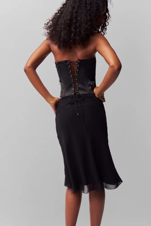 Midnight Crystal Corset Top
