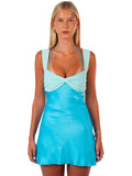 Sky Twist Satin Dress