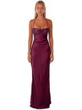 Burgundy Halo Gown