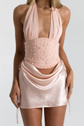 Blush Satin Whisper Skirt