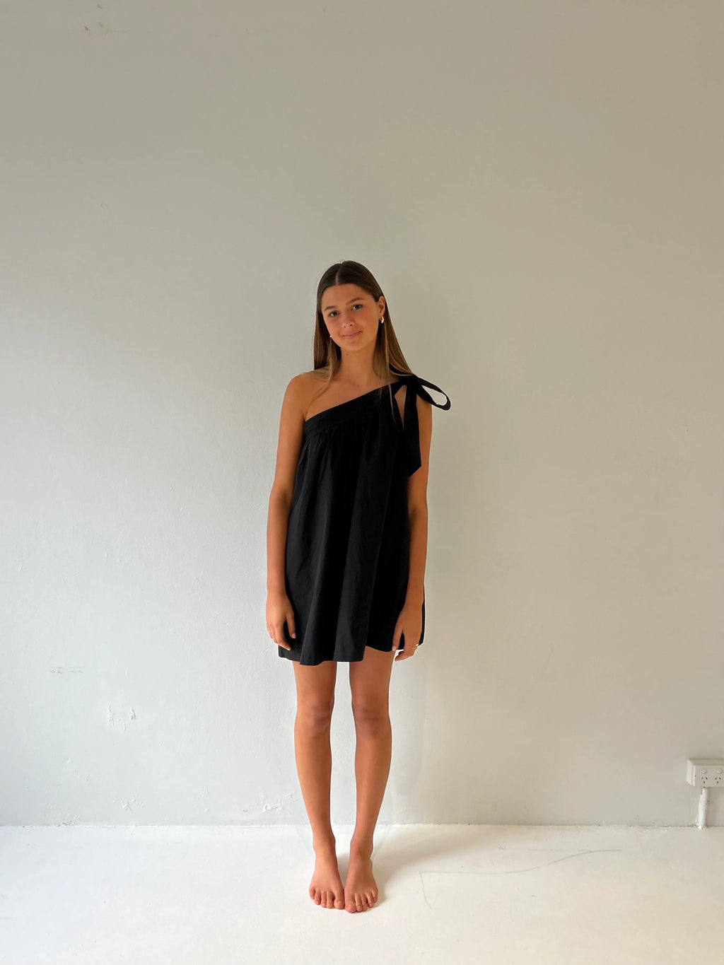 Midnight Puff Kiss Mini Dress