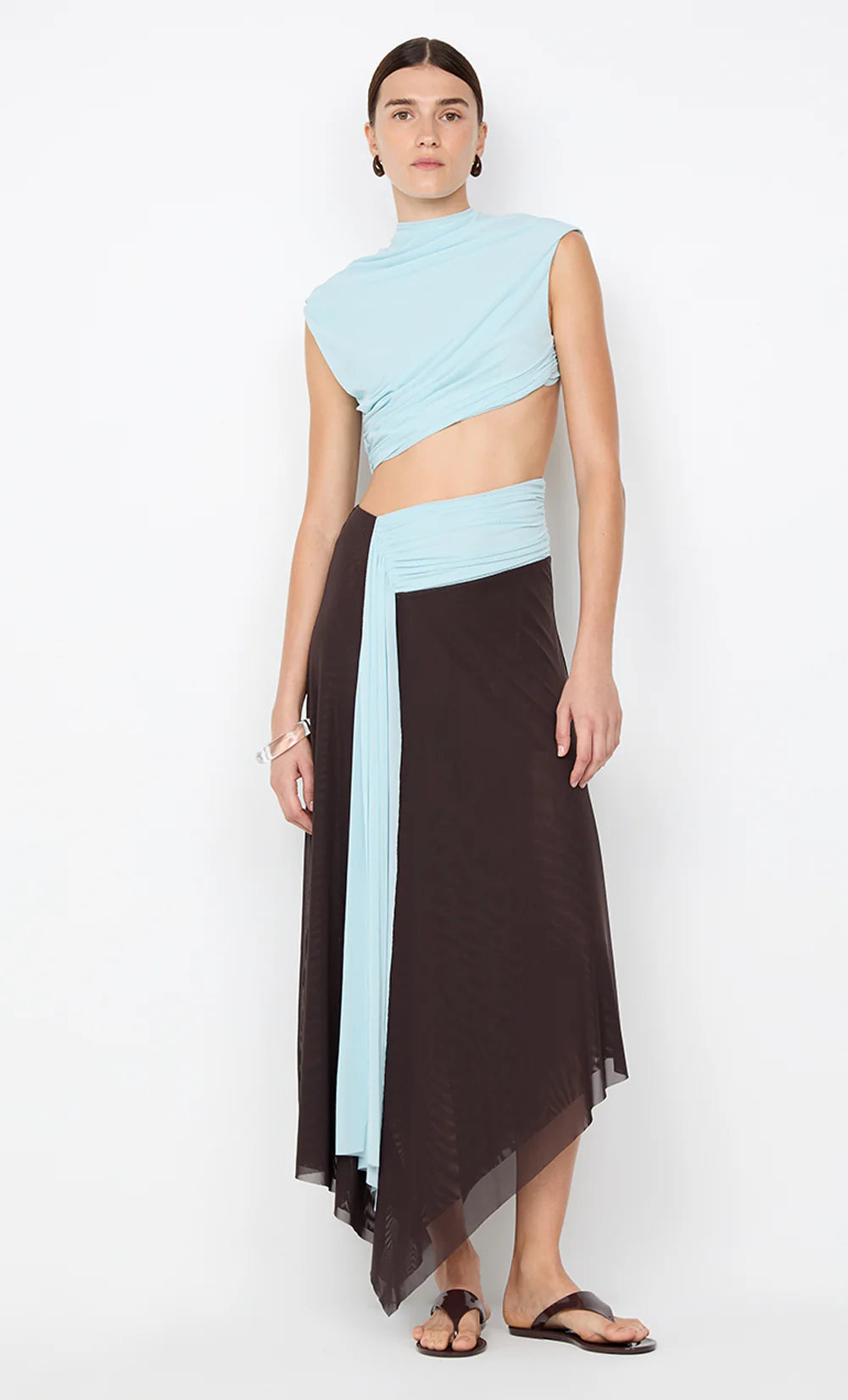Sky Illusion Mesh Midi Dress