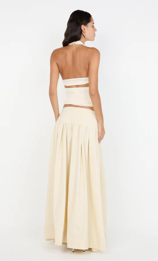 Ivory Bloom Halter Top
