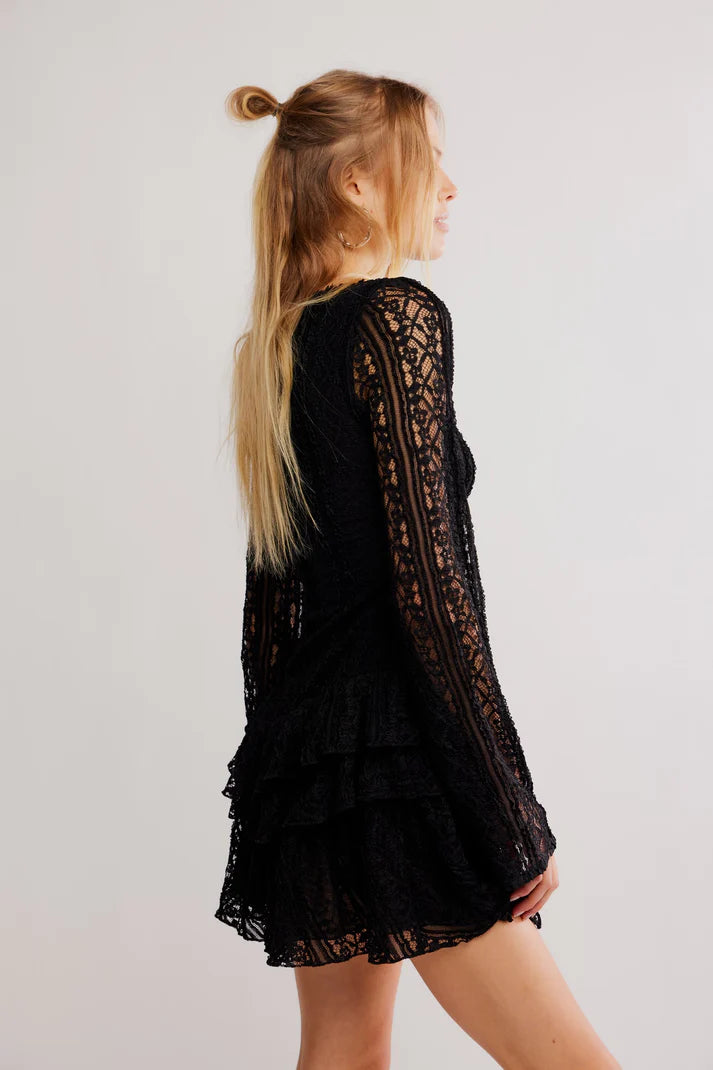 Eclipse Lace Tiered Mini Dress