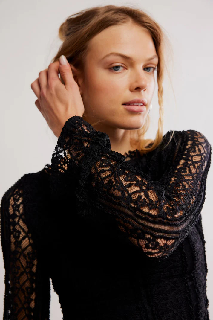 Eclipse Lace Tiered Mini Dress