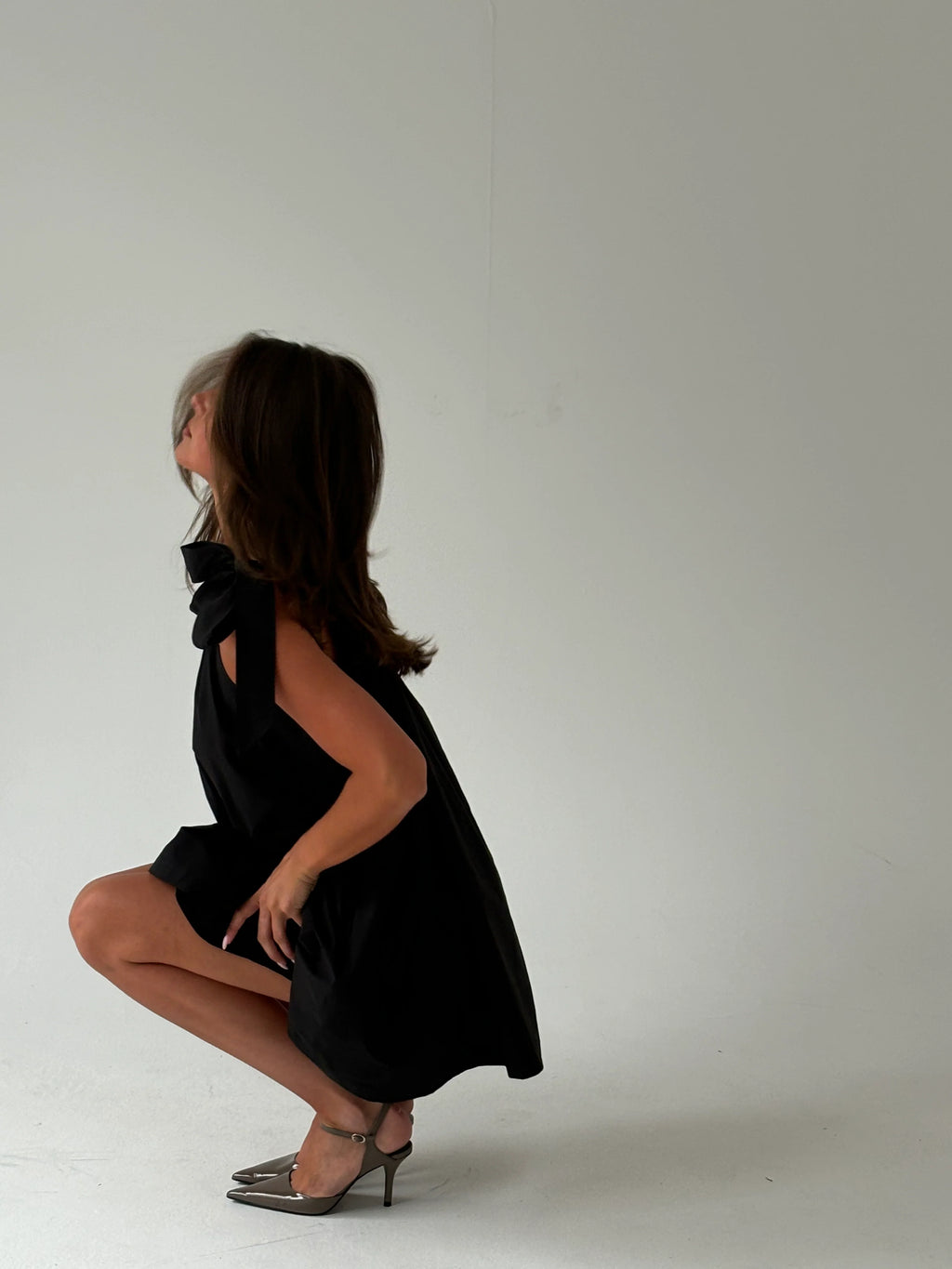 Midnight Puff Kiss Mini Dress