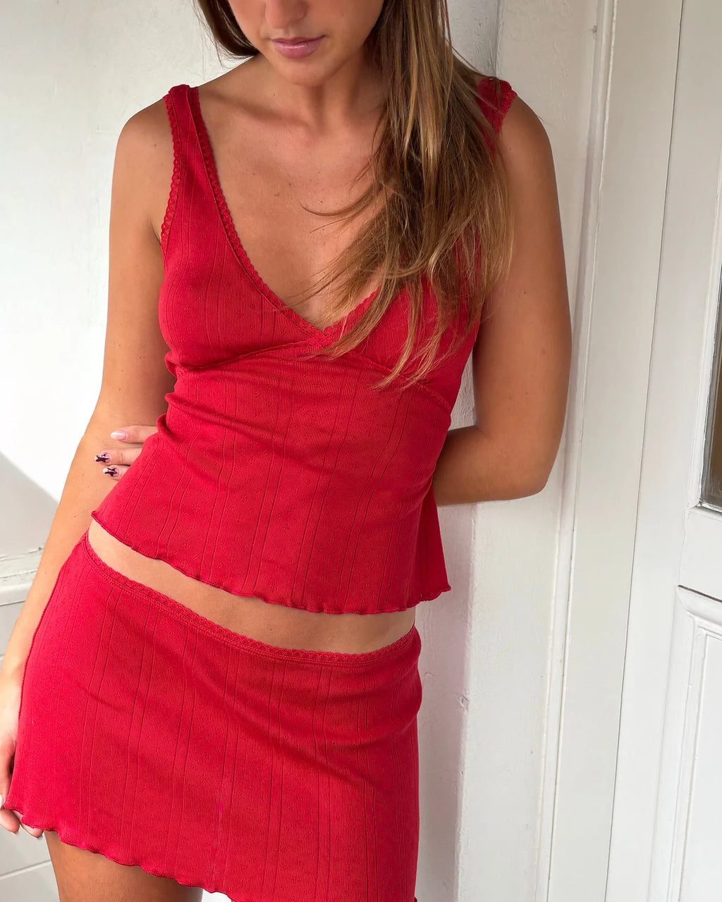 Scarlet Knit Mini Skirt