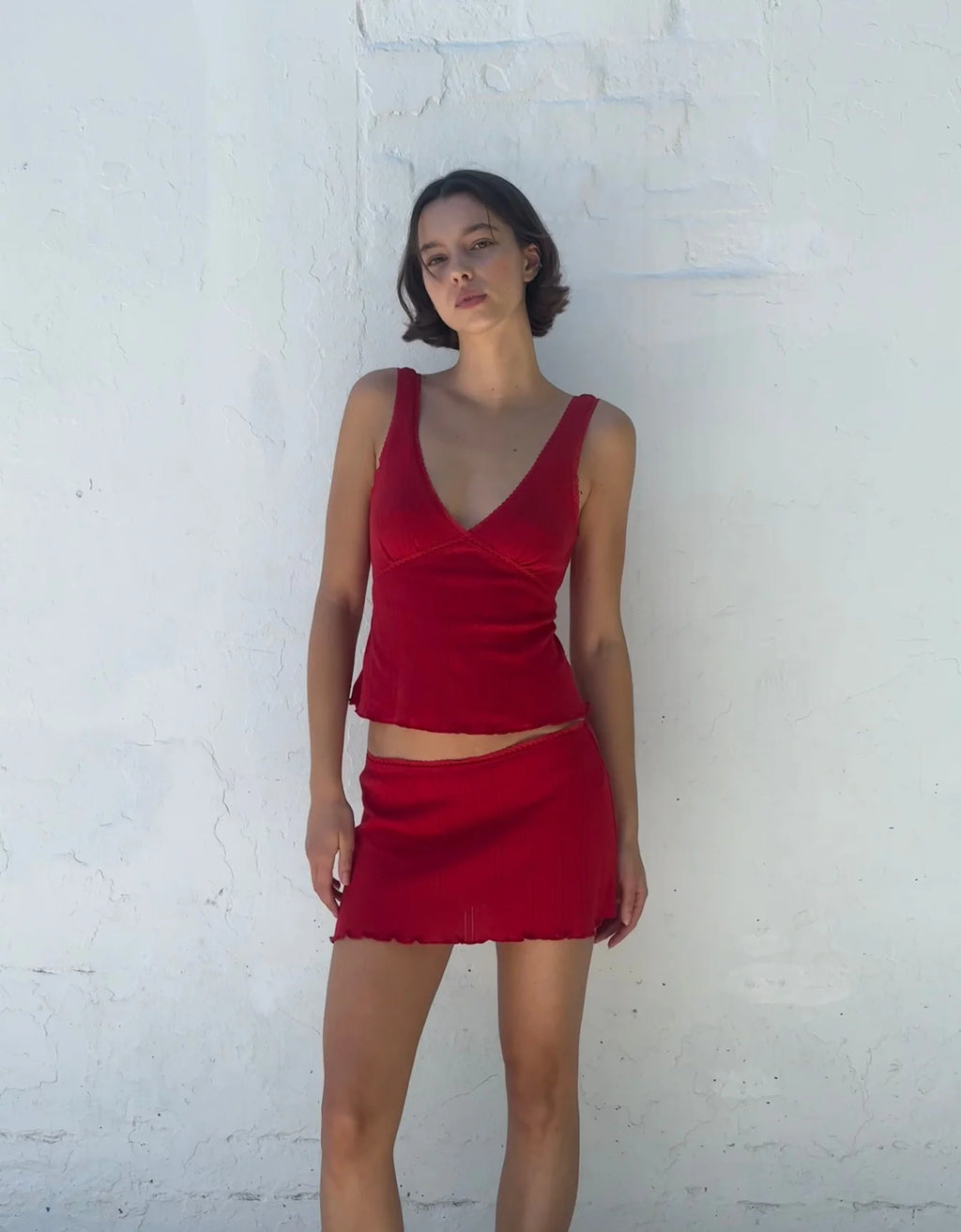 Scarlet Knit Mini Skirt