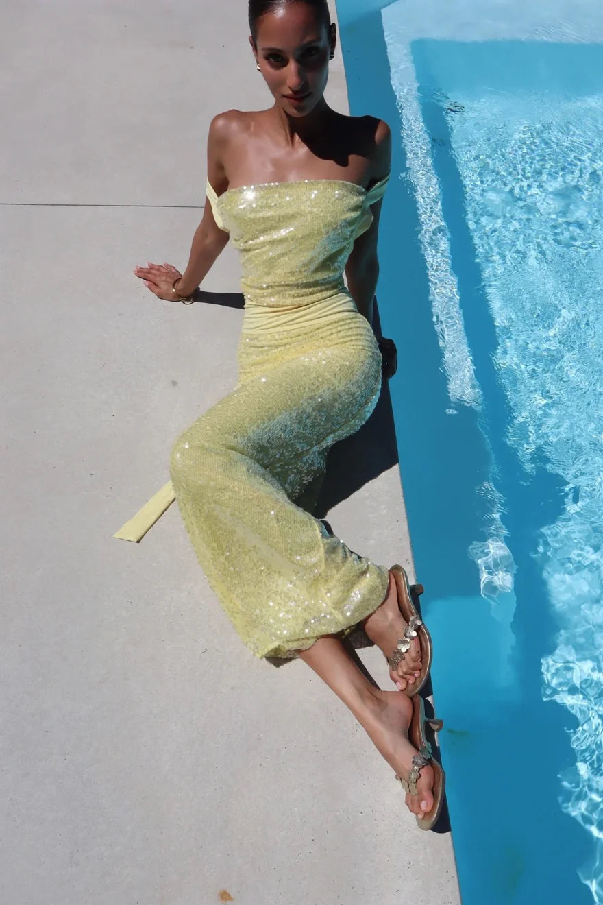 Solar Radiance Sequin Gown