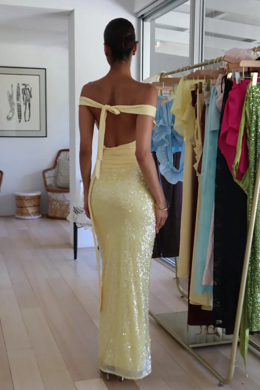 Solar Radiance Sequin Gown