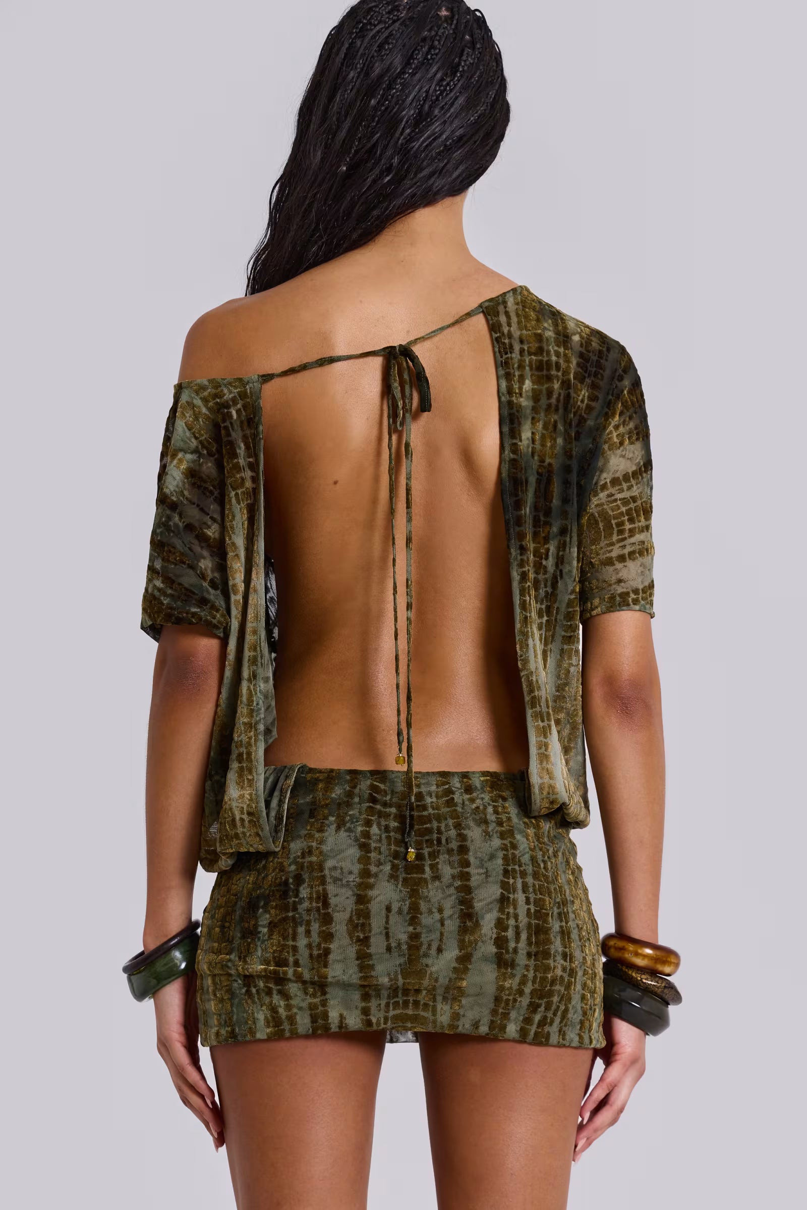 Flocked Allure Mini Dress