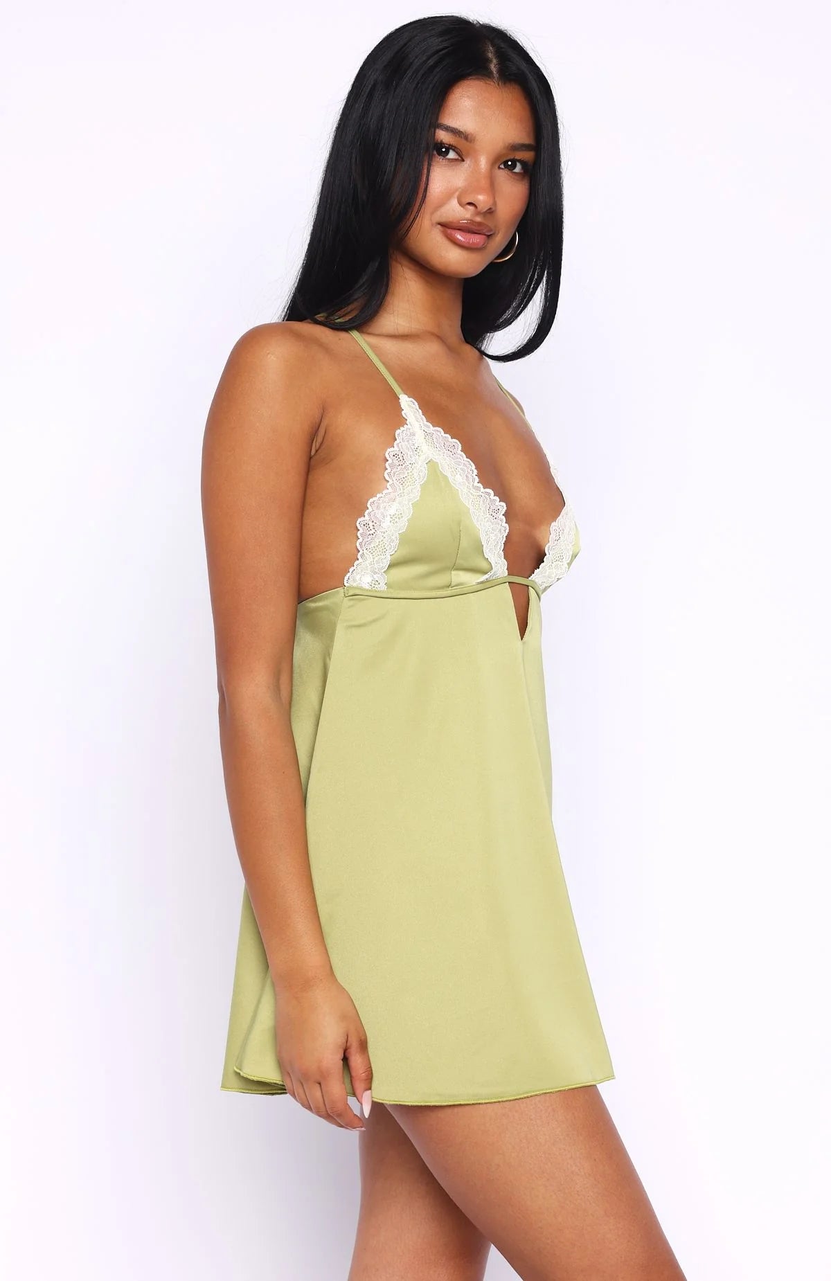 Far Off Places Mini Dress Matcha