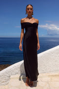 Noir Élan Satin Gown
