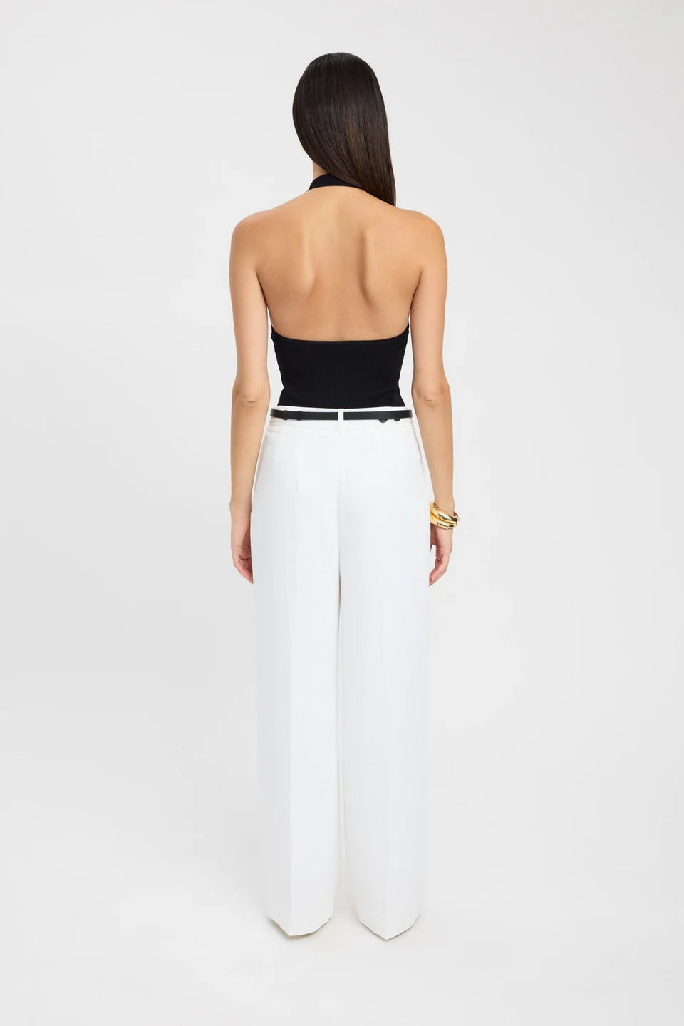 Ivory Flow High-Waist Wide Pants