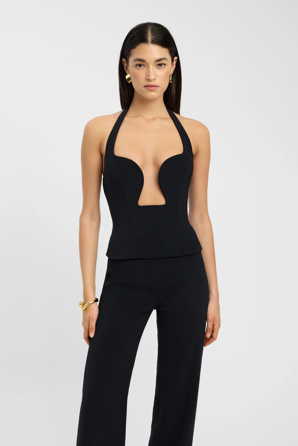 Noir Halo Cut-Out Halter Top