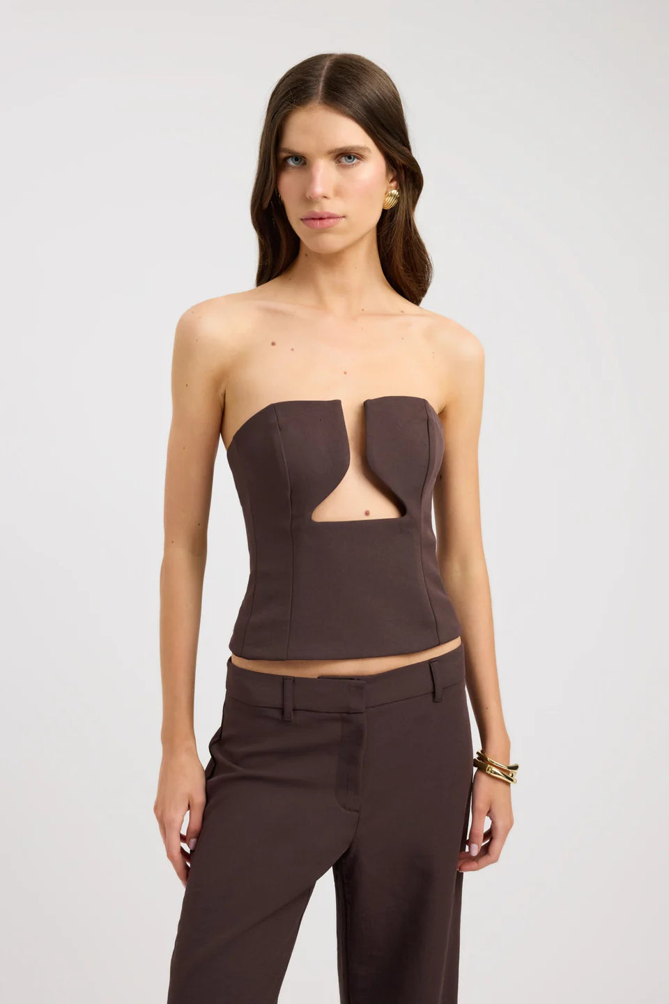 Cocoa Muse Strapless Top