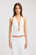 Ivory Contour Halter Top
