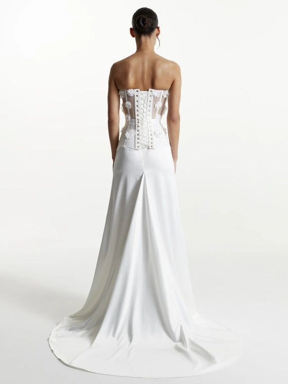 Ivory Bloom Corset Top