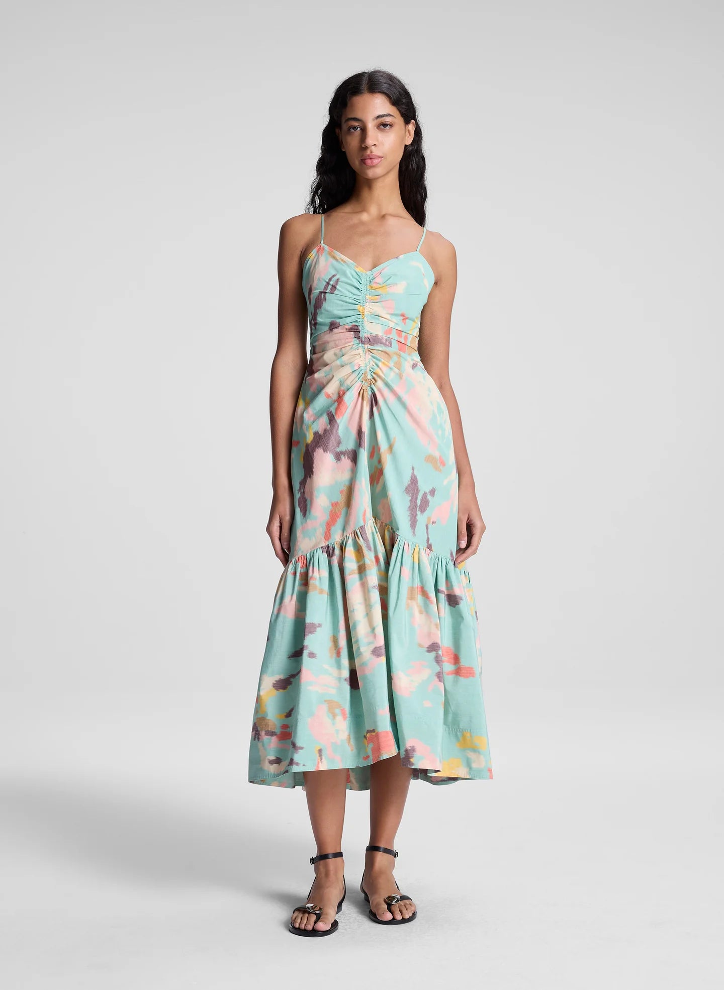 Tie-Dye Cami Midi Dress