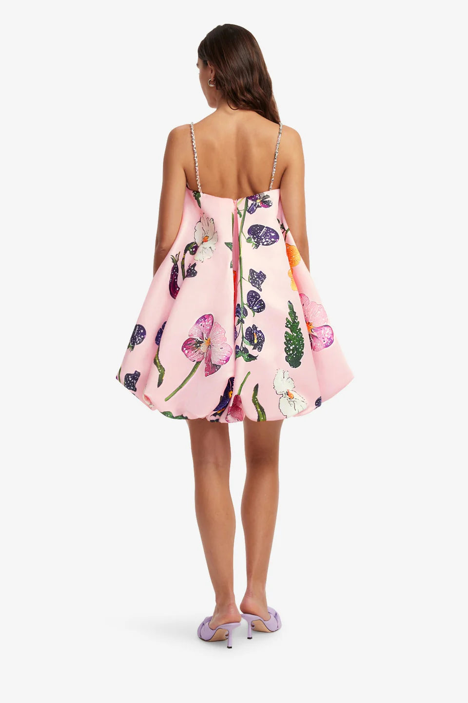 Rosy Bloom Puff Mini Dress