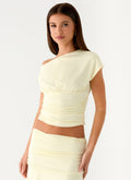 Liana Asymmetrical Top - Yellow