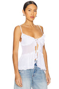 Ivory Breeze Ruffle Cami Top