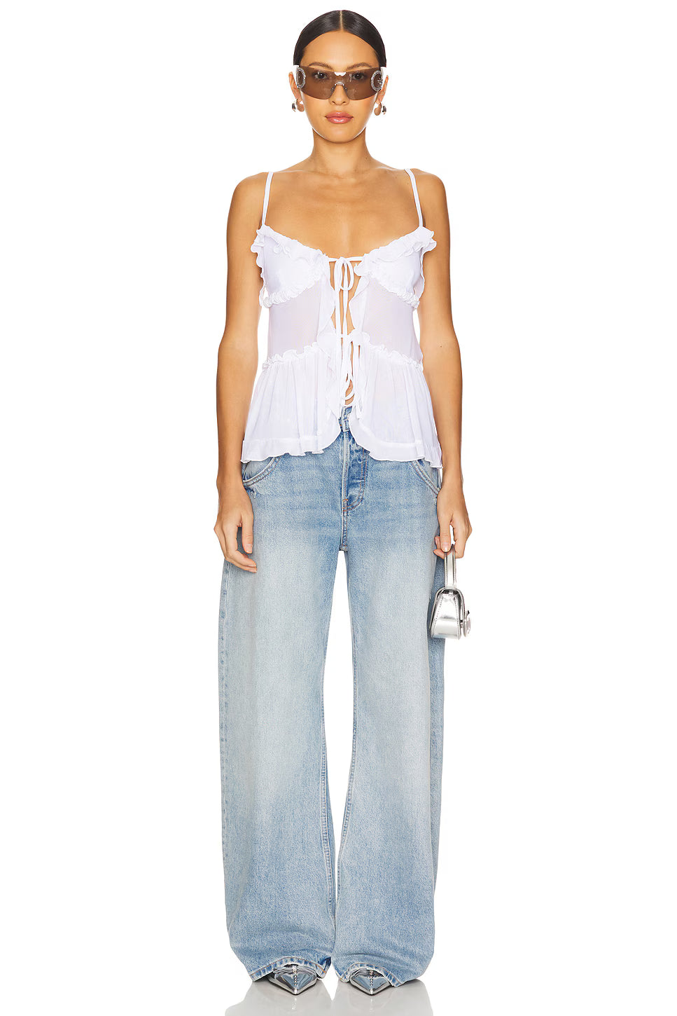 Ivory Breeze Ruffle Cami Top