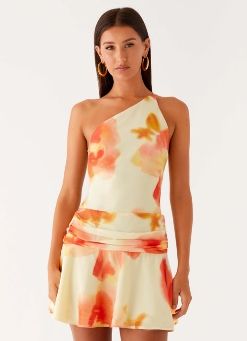 Backless One-Shoulder Mini Dress