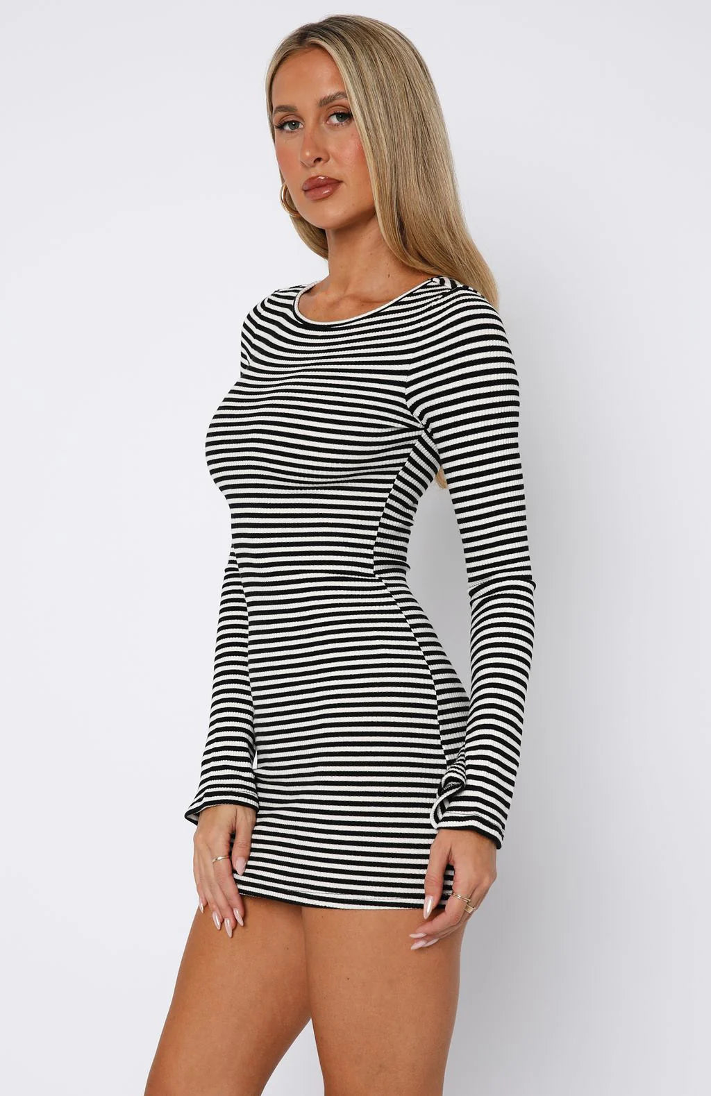Monochrome Muse Melody Mini Dress