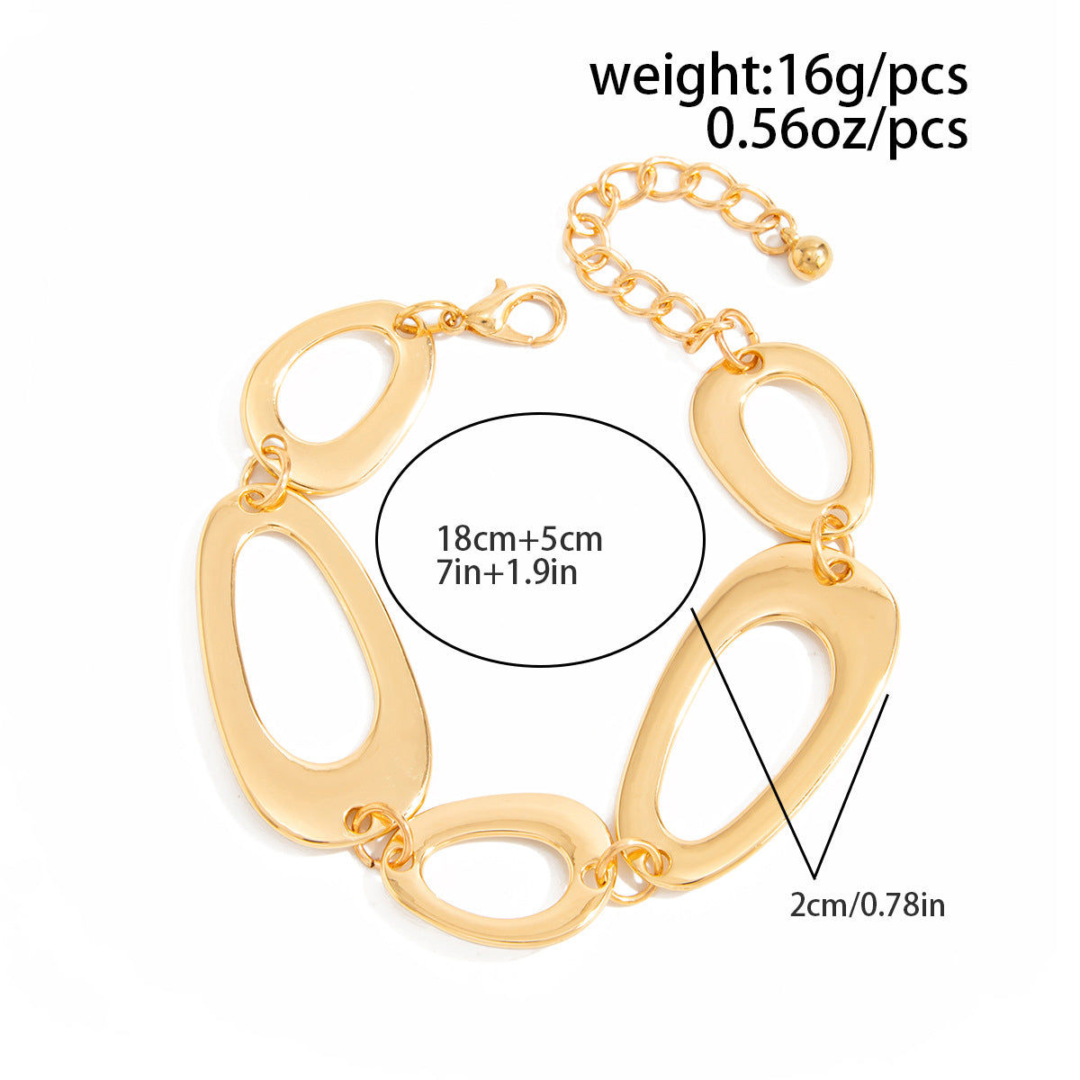 Gold O-Ring Hollow Chain Jewelry Set