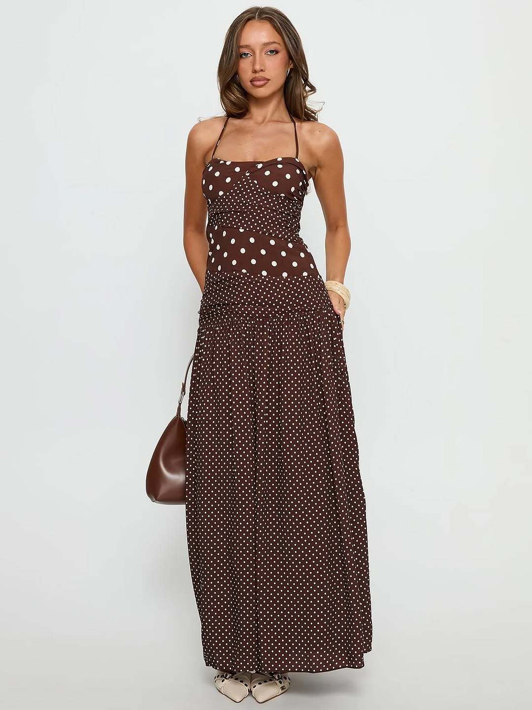 Ryanes Cami Maxi Dress - Cocoa