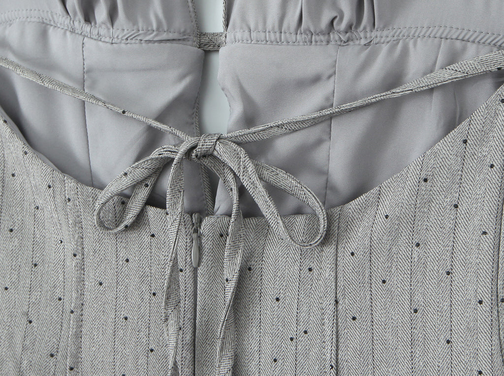 Silver Dottie Crystal Mini Dress
