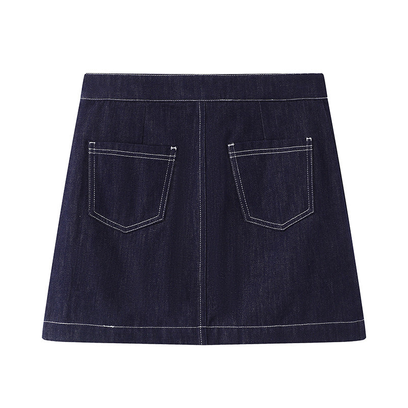 Midnight Edge Denim Mini Skirt