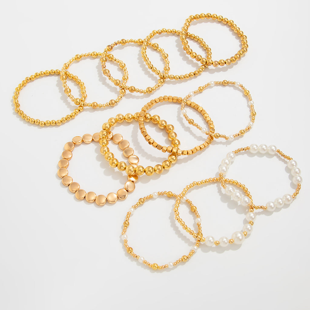 Pearluxe Beaded Bracelet Stack