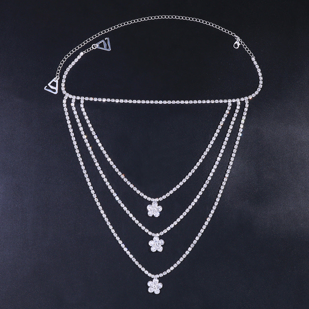 Rhinestone Shoulder Chain – Glam Dress Accessory