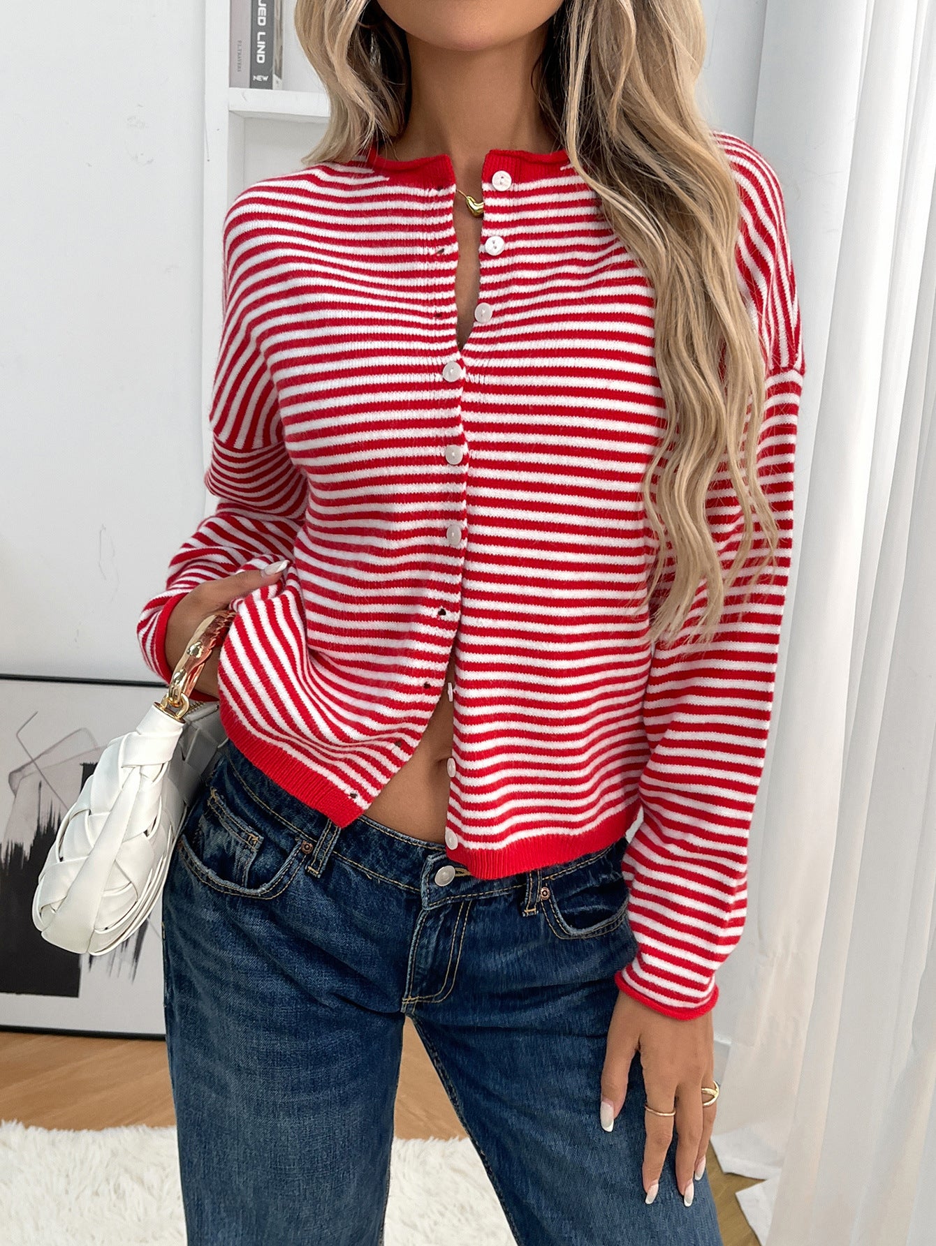 Striped Knit Cardigan