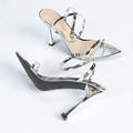 Luna Chrome Stiletto Sandals
