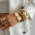 Lunara Layered Disc Bracelet Set