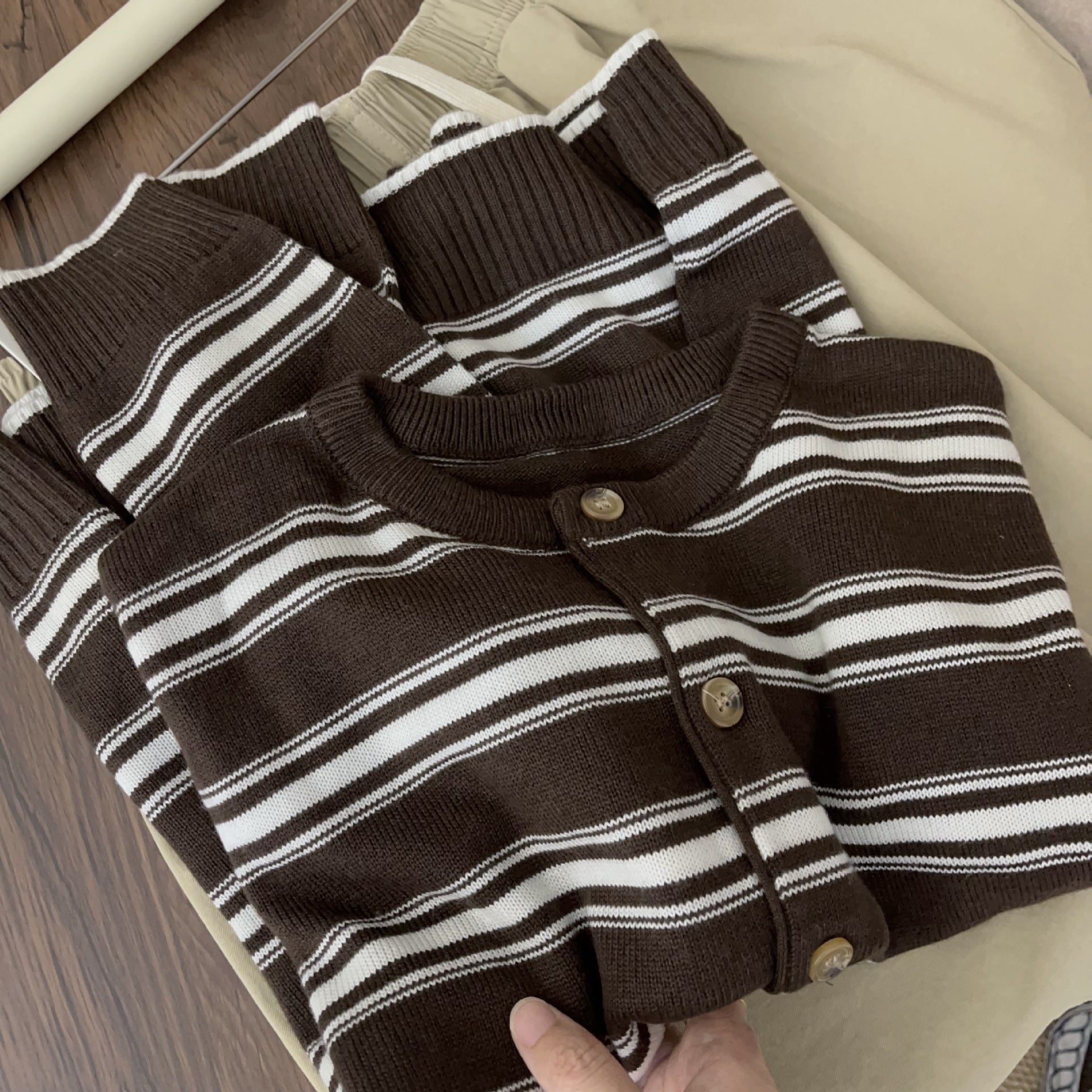 Striped Knit Cardigan – Classic Cozy Layer