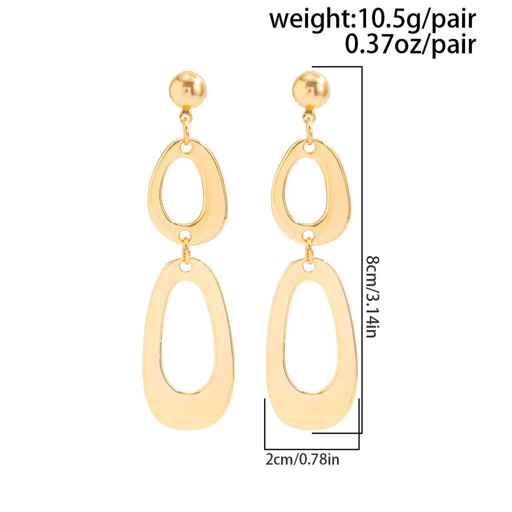 Gold O-Ring Hollow Chain Jewelry Set