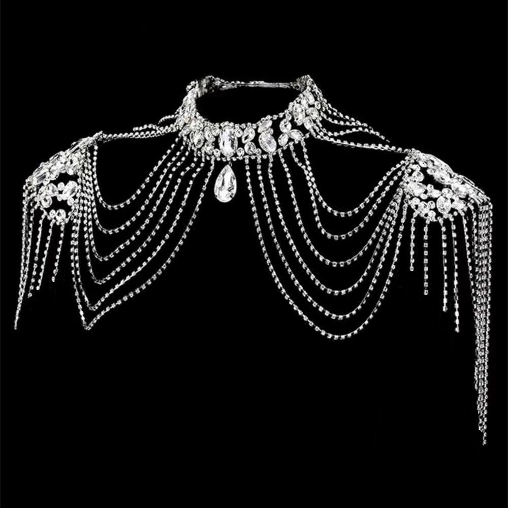 Fairy Chain Tassel Shoulder Cape – Elegant Sparkle