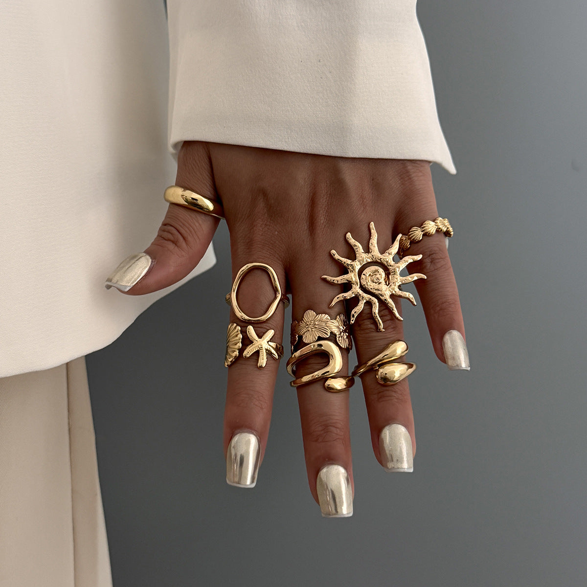 Solara Coast Open Ring Set
